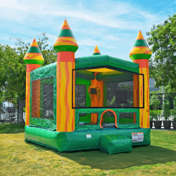 Orange and Green Bounce House
